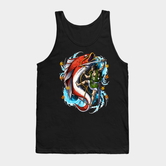 Japanese Giant Carp Samurai Tank Top by underheaven